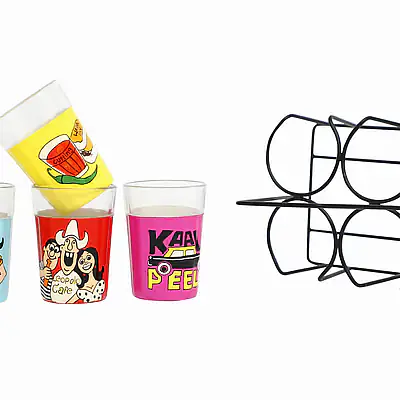 Tapri Glasses - Machi Wali,Leopolo,Kali Peeli,Vada Pav - Master