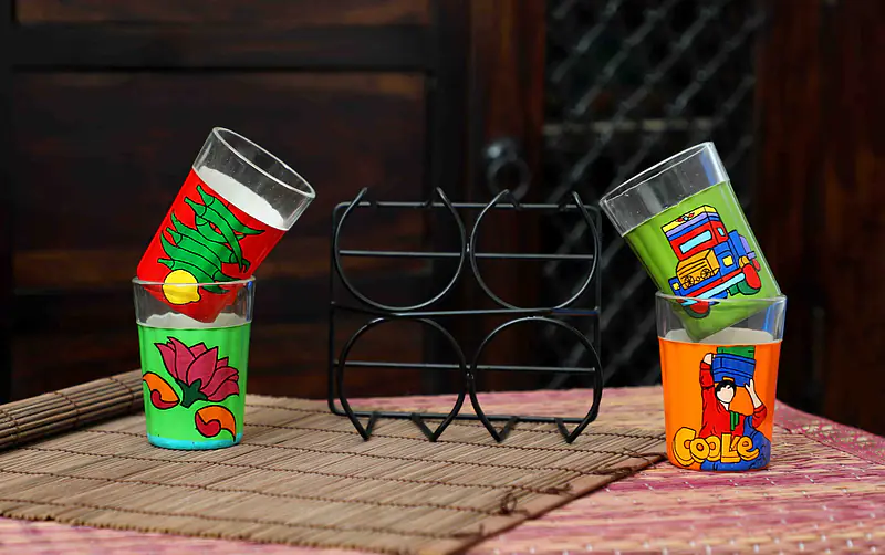 Tapri Glasses - Lotus,Nimbu Mirchi,Truck Theme,Coole - Master