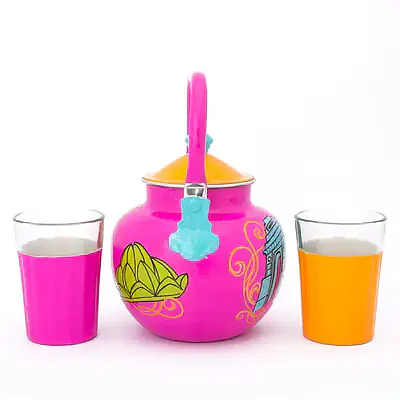 Kettle Set - Delhi Theme Pink - Master