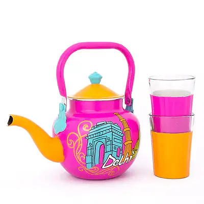 Kettle Set - Delhi Theme Pink - Master