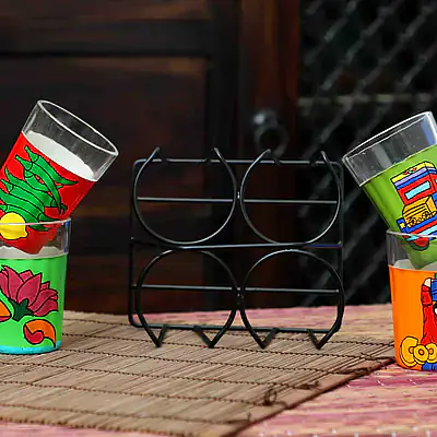 Tapri Glasses - Lotus,Nimbu Mirchi,Truck Theme,Coole - Master