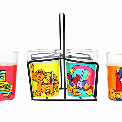 Tapri Glasses - Lotus,Nimbu Mirchi,Truck Theme,Coole - Master