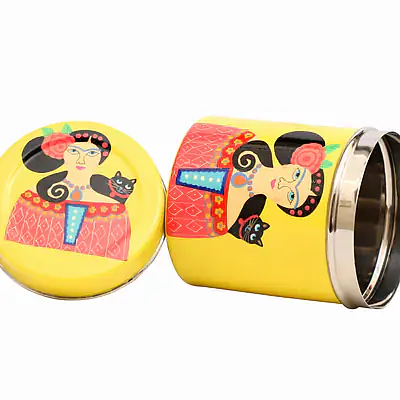 Steel Canister-Lady Set Yellow - Master