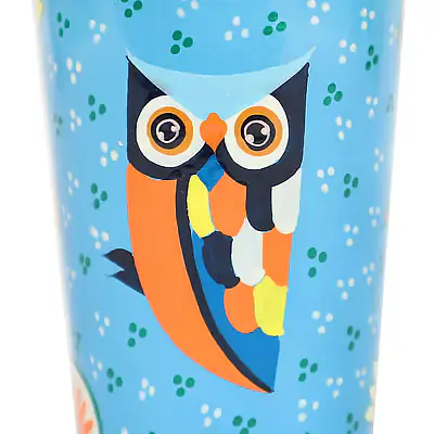 Stainless Steel Tumbler Big - Owl Feather Blue - Master