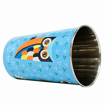 Stainless Steel Tumbler Big -  Owl Feather Blue - Master