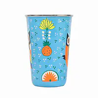 Stainless Steel Tumbler Big -  Owl Feather Blue - Master