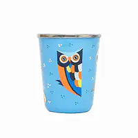 Stainless Steel Tumbler Small - Owl Feather Blue - Master