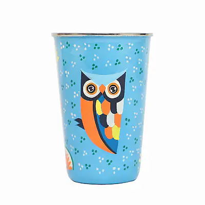 Stainless Steel Tumbler Big - Owl Feather Blue - Master