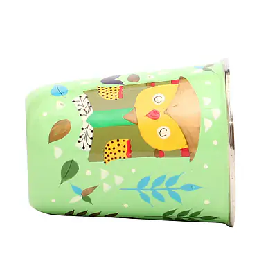 Steel Tumbler Small-Owl Tie Green - Master