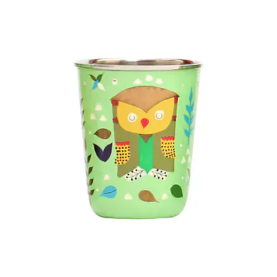 Steel Tumbler Small-Owl Tie Green - Master