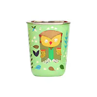 Steel Tumbler Small-Owl Tie Green - Master
