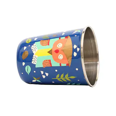 Steel Tumbler Small-Owl Tie Blue - Master