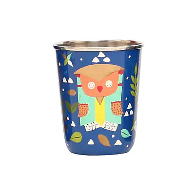 Steel Tumbler Small-Owl Tie Blue - Master