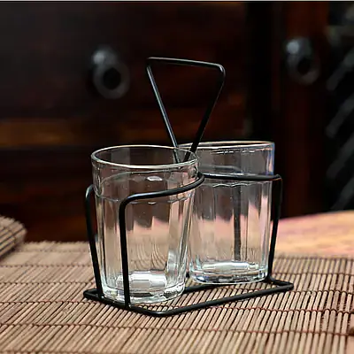 Cutting Chai Glass Stand / Tea Glass Holder  - For Set of 2 Tea Glasses - Master