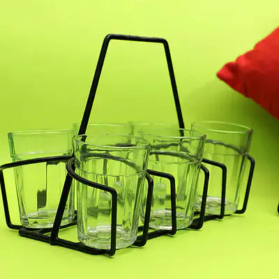 Cutting Chai glasses with stand - Master
