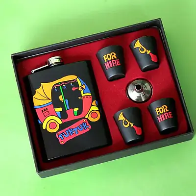Hip Flask with Shot Glasses - Tuk Tuk - Master