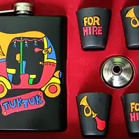Hip Flask with Shot Glasses - Tuk Tuk - Master