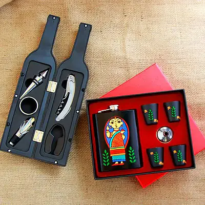 Bar Tools & Hip Flask with Shot Glasses - Lavani & Babushka - Master