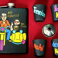 Hip Flask with Shot Glasses - Munna Bhai - Master