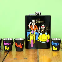 Hip Flask with Shot Glasses - Munna Bhai - Master