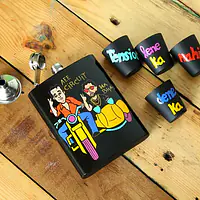 Hip Flask with Shot Glasses - Munna Bhai - Master