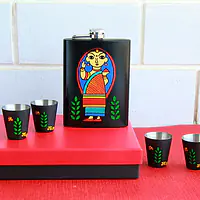 Hip Flask with Shot Glasses - Bengali Babushka - Master
