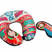 Neck Pillow & Eye Mask Combo -  Horn Not Ok Please - Master