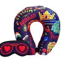 Neck Pillow & Eye Mask Combo - India To Abroad - Master
