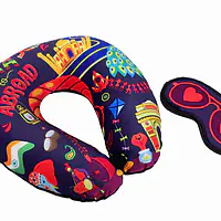 Neck Pillow & Eye Mask Combo - India To Abroad - Master