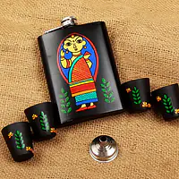 Hip Flask with Shot Glasses - Bengali Babushka - Master