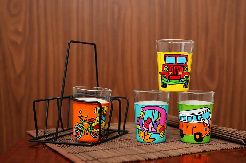 Tapri Glasses - Chalti Ka Naam Gaadi ( Set of 4 ) - Master