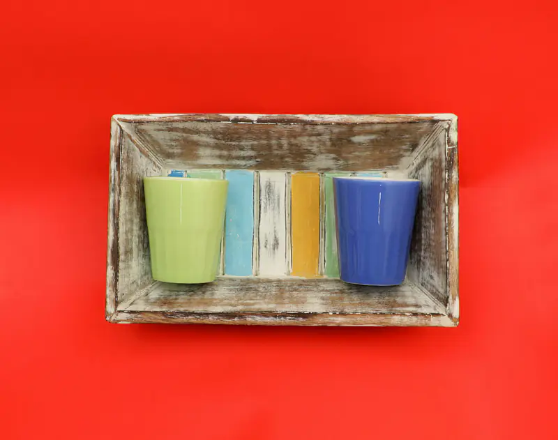 Wooden Tray with 2 ceramic glasses - Master