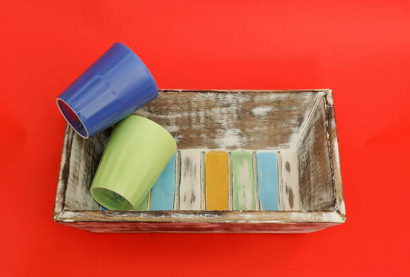 Wooden Tray with 2 ceramic glasses - Master