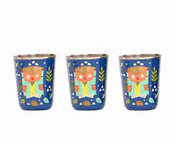 Steel Tumbler Small-Owl Tie Blue ( set of 3 ) - Master