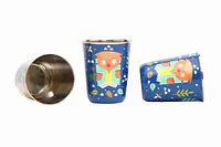Steel Tumbler Small-Owl Tie Blue ( set of 3 ) - Master