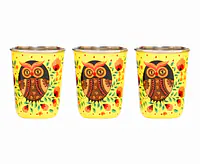 Steel Tumbler Small-Owl Eye Yellow  ( set of 3 ) - Master