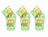 Steel Tumbler Small-Owl Tie Green ( set of 6 ) - Master