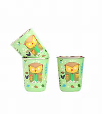 Steel Tumbler Small-Owl Tie Green ( set of 3 ) - Master