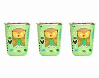 Steel Tumbler Small-Owl Tie Green ( set of 3 ) - Master
