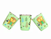 Steel Tumbler Small-Owl Tie Green ( set of 3 ) - Master