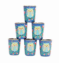 Steel Tumbler Small-Owl Eye Blue ( set of 6 ) - Master