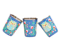 Steel Tumbler Small-Owl Eye Blue ( set of 3 ) - Master