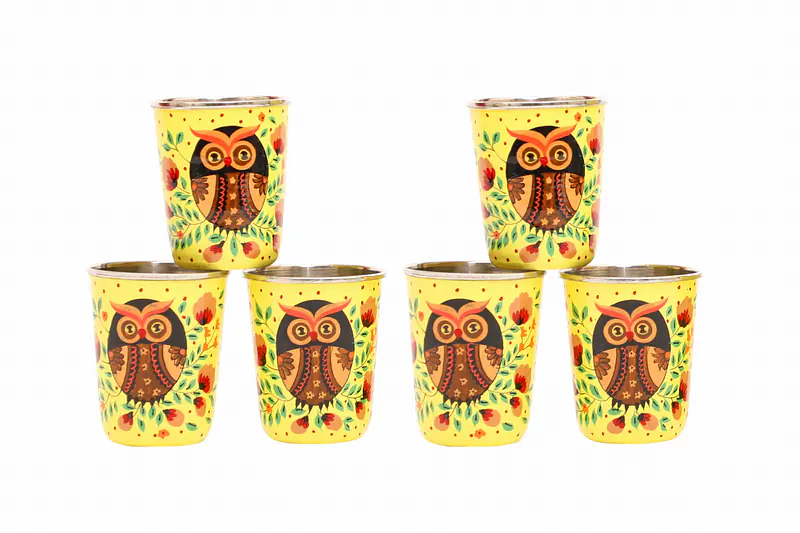 Steel Tumbler Small-ELEPHANT STAR-Yellow ( set of 6 ) - Master