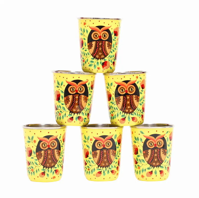 Steel Tumbler Small-ELEPHANT STAR-Yellow ( set of 6 ) - Master