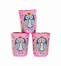 Steel Tumbler Small-Owl Eye Pink  ( set of 3 ) - Master