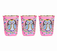 Steel Tumbler Small-Owl Eye Pink  ( set of 3 ) - Master