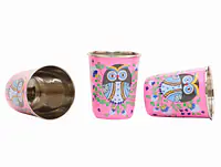 Steel Tumbler Small-Owl Eye Pink  ( set of 3 ) - Master