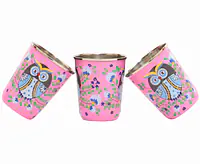 Steel Tumbler Small-Owl Eye Pink  ( set of 3 ) - Master