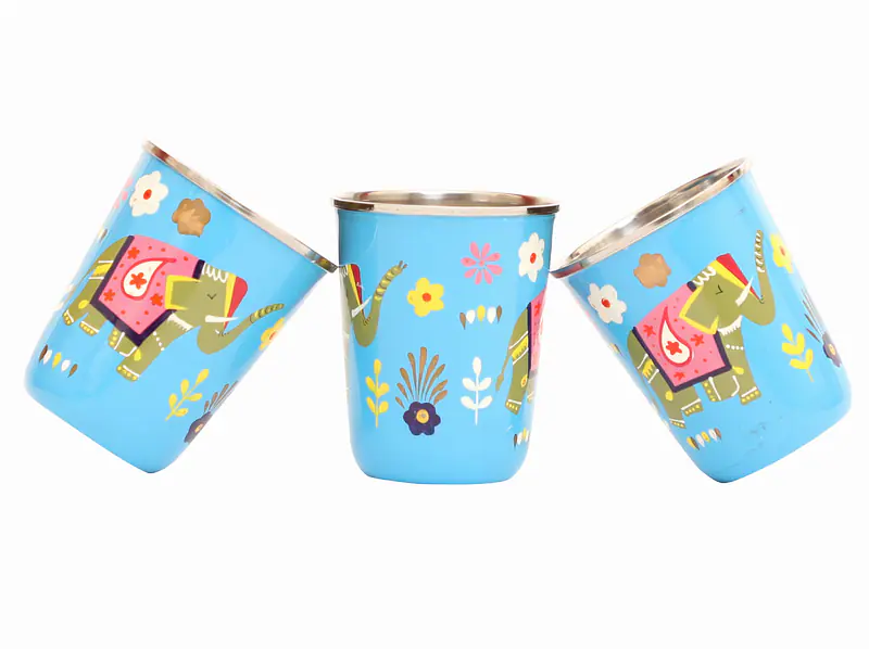 Steel Tumbler Small-ELEPHANT STAR-Blue ( set of 3 ) - Master