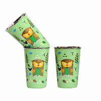 Steel Tumbler Big-Owl Tie Green ( set of 3 ) - Master